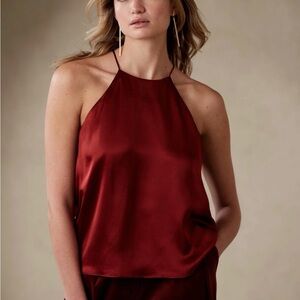 Banana Republic Rich Red Silk Top
